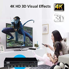 Load image into Gallery viewer, LONNKY Ultra HD 4K 60 Hz 1x8 HDMI Splitter Resolutions Up to Full Ultra HD 1080P and 3D Compatible with Xbox, PS4 PS3 Fire Stick Blu Ray Apple TV HDTV 8 Ports (1 in 8 Out)
