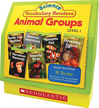 Load image into Gallery viewer, Scholastic 0545149207 Science Vocabulary Readers: Animal Groups 26 books/16 pages and Teaching Guide

