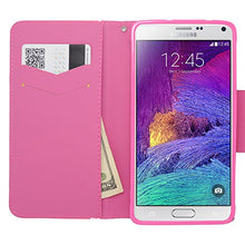 Load image into Gallery viewer, Eagle Cell PU Leather with Lace Pattern for Samsung Galaxy Note 4 - Retail Packaging - Hot Pink
