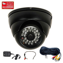 Load image into Gallery viewer, VideoSecu Day Night Vision Outdoor IR Dome Surveillance Security Camera Built-in CCD 480TVL 28 Infrared LEDs with High Sensitive Extension Cable and Power Supply CHW
