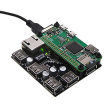 Load image into Gallery viewer, MakerSpot 5-Port Stackable USB Docking Hub for Raspberry Pi Zero V1.3 (with Camera Connector) and Pi Zero W/2W (with Bluetooth &amp; WiFi)
