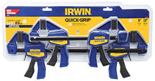 Load image into Gallery viewer, IRWIN QUICK-GRIP Bar Clamp, One-Handed, Mini, 6-Inch (2), 12-Inch (2), 4-Pack (1964748)
