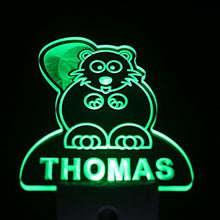 Load image into Gallery viewer, ADVPRO ws1020-tm Beaver Personalized Night Light Baby Kids Name Day/Night Sensor LED Sign
