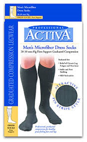 BSN Medical H3451 ACTIVA Dress Sock, Knee High, Small, 20-30 mmHg, Gray