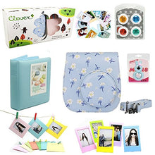 Load image into Gallery viewer, CLOVER 7 in 1 Accessory Bundles Set for Fujifilm Instax Mini 8 9 Instant Camera (Blue Flower Case Bag/Album/Colorful Filter/Close-Up Lens/Wall Hanging Frame/Photo Frame/Sticker Borders)
