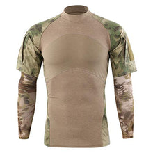 Load image into Gallery viewer, iYYVV Mens Camouflage Patchwork Short Sleeve with Arm Cover Sleeves Shirt Top Blouse
