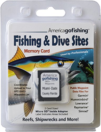 America Go Fishing - Fishing and Dive Sites Memory Card - Miami Dade County Florida