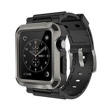 Load image into Gallery viewer, Simpeak Rugged Protective Case With Black Strap Bands Compatible With Apple Watch Series 3 Series 2
