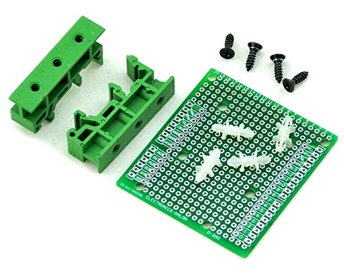 Electronics-Salon DIN Rail Mount Adapter/Prototype PCB Kit For Arduino UNO/Mega 2560 etc.