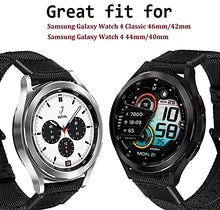 Load image into Gallery viewer, Olytop Galaxy Watch 42mm Bands/Galaxy Watch 4/5 Band Pro 45mm 44mm 40mm Men/Watch 4 Classic 42mm 46mm, 20mm Nylon Sport Replacement Strap for Samsung Watch 4/5/5 Pro/Active 2/Watch3 41mm - 2 Pack
