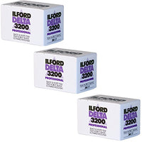 Ilford 1887710 DELTA 3200 Professional, Black and White Print Film, 135 (35 mm), ISO 3200, 36 Exposures (3 Pack)