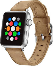 Load image into Gallery viewer, Platinum Leather Band for Apple Watch 38mm - Desert Sand
