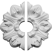 Load image into Gallery viewer, Ekena Millwork CM07EM2-01500 Emery Leaf Ceiling Medallion, 7 5/8&quot;OD x 1 1/2&quot;ID x 1&quot;P (Fits Canopies up to 1 1/2&quot;), Factory Primed
