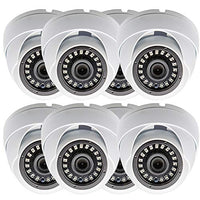 Evertech 8 PCS 1080p High Resolution AHD TVI CVI Analog Camera Day and Night Vision Indoor Outdoor Weatherproof Metal casing Wide Angle CCTV Security Surveillance Camera