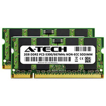 Load image into Gallery viewer, A-Tech 4GB Memory Kit 2x2GB Apple MacBook and MacBook Pro PC2-5300 667MHz Ram A1261 A1260 A1181 A1229 A1226 MA896LL MA895LL MB063LL/A MB062LL/A
