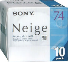 Load image into Gallery viewer, Sony Neige Series MiniDisk 74 Min 10 Pack Recordable MD
