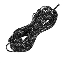 Load image into Gallery viewer, Aexit 4mm Dia Tube Fittings Tight Braided PET Expandable Sleeving Cable Wrap Sheath Black Silver Microbore Tubing Connectors Tone 32Ft
