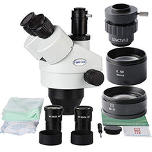 Load image into Gallery viewer, KOPPACE 10 Million Pixels,3.5X-90X,Trinocular Stereo Microscope,Single arm Bracket,Industrial Inspection Microscope,USB 3.0 Industrial Camera,144 LED Ring Light,Provide Professional Image Measurement
