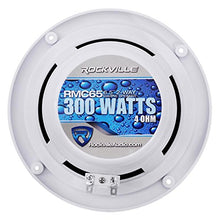 Load image into Gallery viewer, Rockville Rmc65w Pair 6.5&quot; 600W Waterproof Marine Boat Speakers 2-Way, White
