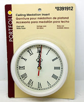 Portfolio Ceiling Medallion Insert Clock with White Finish #0391912