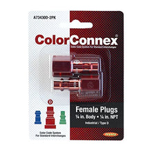 Load image into Gallery viewer, ColorConnex Plug (2 Pack), Industrial Type D, 1/4 in. FNPT, Red - A73430D-2PK
