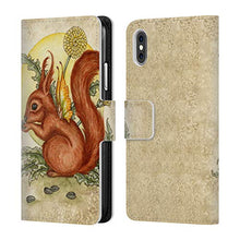 Load image into Gallery viewer, Head Case Designs Officially Licensed Amy Brown Fairy Squirrel Mythical Leather Book Wallet Case Cover Compatible with Apple iPhone X/iPhone Xs
