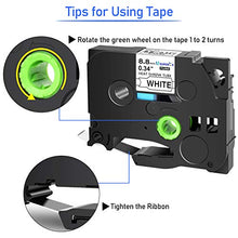 Load image into Gallery viewer, SuperInk 8 Pack Compatible for Brother HSe-221 HSe221 HS-221 HS221 Black on White Heat Shrink Tube Label Tape use in PT-D210 PT-D400 PT-E300 PT-E500 PT-P750WVP Printer (0.34&#39;&#39;x 4.92ft, 8.8mm x 1.5m)

