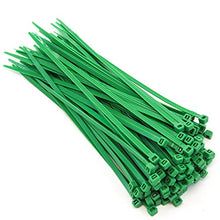 Load image into Gallery viewer, 1000 Pack Heavy Duty 8 Inches (50lbs) Zip Cable Tie Down Strap Wire Uv Green Nylon Wrap

