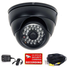 Load image into Gallery viewer, VideoSecu 700TVL Day Night IR Outdoor Security Camera Built-in 1/3&quot; Effio CCD Vandalproof CCTV Camera for DVR Home Surveillance System with Camera Power Supply and Extension Cable 1OE
