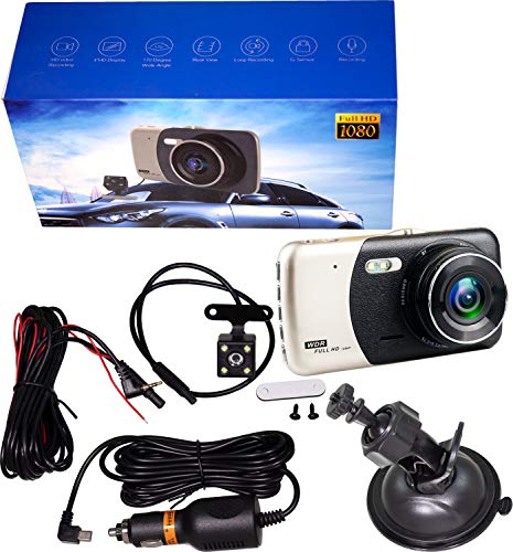 APDTY 141514 Universal 1080P Dual Rear Backup and/or Front Dash Dashboard Camera