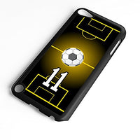 iPod Touch Case Fits 6th Generation or 5th Generation Soccer Ball #9900 Choose Any Player Jersey Number 15 in Black Plastic Customizable by TYD Designs