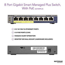 Load image into Gallery viewer, Netgear 8 Port Gigabit Ethernet Smart Managed Plus Po E Switch (Gs108 P Ev3)   With 4 X Po E @ 53 W, And
