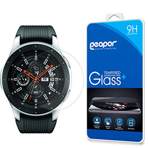 Screen Protector for Samsung Galaxy Watch 46mm (2018) Smartwatch, Geapor Tempered Glass Screen Protectors - 9H HD-Clear Anti-Scratch