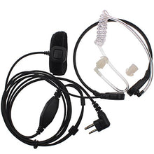 Load image into Gallery viewer, AOER Throat Mic Covert Acoustic Tube Earpiece Headset with Finger Ptt Compatible for 2 Pin Two Way Radio Walkie Talkie Motorola P88, Cp040. Cp100, Cp110, Cp125, Cp150, Cp200, Cp250, Cp300
