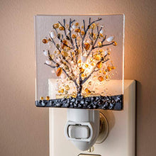 Load image into Gallery viewer, Tree Night Light Decorative Accent Lite Wall Plug in Nightlight for Hallway Bedroom Bathroom Kitchen Nature Themed Home Dcor Amber Brown or Blue Purple J Devlin NTL 159 Series
