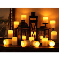 ELEOPTION High Quality Indoor/Outdoor Flameless Resin Pillar led Candle with 4 & 8 Hour Timer (24)
