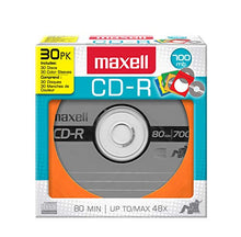 Load image into Gallery viewer, Maxell CDR 30 Pack, 700MB with 80 Minutes of Recording Time, 648451
