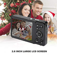 Load image into Gallery viewer, 2.8 inch LCD Rechargeable HD Mini Digital Camera, Vmotal Video Camera Digital Students Cameras 12 MP/HD Compact Camera Sports,Travel,Holiday,Birthday Present for Kids/Beginners/Teens/Seniors (Black)
