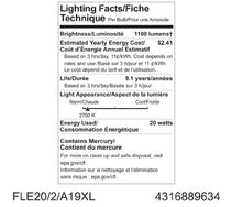 Load image into Gallery viewer, GE 89634 Energy Smart CFL 20-Watt (75-watt replacement) 1100-Lumen A19 Light Bulb with Medium Base, 1-Pack
