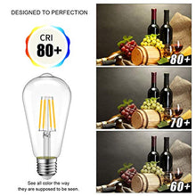 Load image into Gallery viewer, LVWIT ST21 LED Filament Bulb 7W(60 Watt Equivalent) Dimmable 2700K Warm White Vintage Edison Light Bulb E26 Medium Base (6-Pack)
