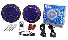 Load image into Gallery viewer, Rockville Rmc65lb 6.5&quot; 600W 2-Way Black Marine Speakers with Multi Color LED + Remote
