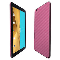 Skinomi Pink Carbon Fiber Full Body Skin Compatible with LG G Pad II 10.1 (Full Coverage) TechSkin with Anti-Bubble Clear Film Screen Protector