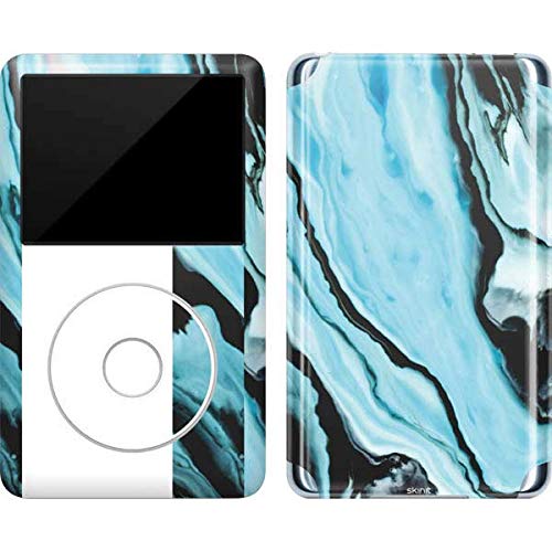 Skinit Decal MP3 Player Skin Compatible with iPod Classic (6th Gen) 80GB - Officially Licensed Originally Designed Aqua Blue Marble Ink Design