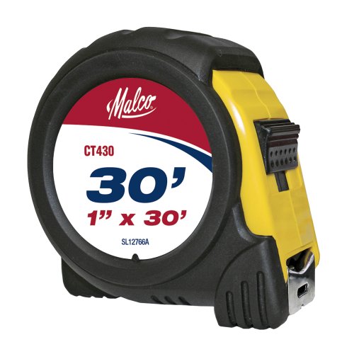 Malco CT430 1-Inch By 30-Feet Non-Magnetic Tape Measure