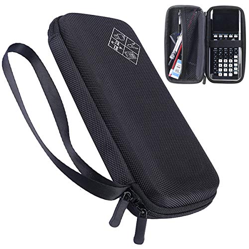 XBERSTAR Case for Texas Instruments TI-84 TI-83 Plus CE Graphing Calculators and More - Hard EVA Travel Carrying Shockproof Storage Bag (Black Zipper)