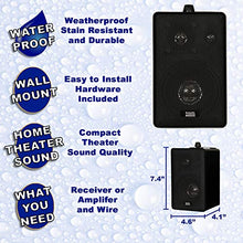 Load image into Gallery viewer, Acoustic Audio 251B Indoor Outdoor 3 Way Speakers 2000 Watt Black 5 Pair Pack 251B-5Pr
