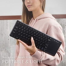 Load image into Gallery viewer, Perixx PERIBOARD-716 Wireless Keyboard with Touchpad, Support Multiple Devices Connection with TV, Tablet and Smartphone, X Type Scissor Keys, Black, US English Layout
