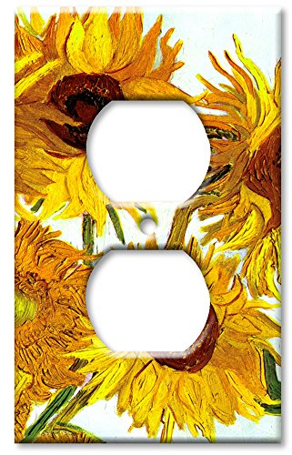 Art Plates - Van Gogh: Sunflowers Outlet Cover Switch Plate - Single Gang Outlet Cover