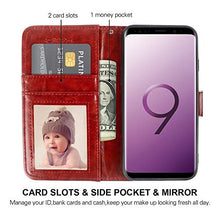 Load image into Gallery viewer, GackCase Wallet Case Designed for Samsung Galaxy S9 Plus American Flag Buck Protective PU Leather Flip Cover with Credit Card Slots and Side Cash Pocket+Magnetic Clasp Closure
