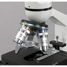 Load image into Gallery viewer, AmScope M220 Monocular Compound Microscope, WF10x Eyepiece, 40x-400x Magnification, Tungsten Illumination, Brightfield, 1.25 NA Abbe Condenser, Coaxial Coarse and Fine Focus, Mechanical Stage, 110V
